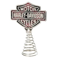 Harley-Davidson Holiday Plaid Weihnachtsbaum-Spitze