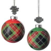 Harley-Davidson Holiday Plaid Ball Ornament Set Weihnachtskugeln