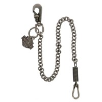 Harley-Davidson® Herren-Geldbörsenkette mit Bar & Shield-Logo, 61 cm (24 Zoll), Antiknickel MAU302/61