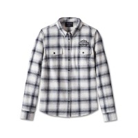 Harley-Davidson Damen Old American Retro Shirt Weiß Kariert