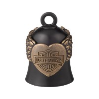Harley-Davidson TWO TONE BAR AND SHIELD HEART WITH WINGS RIDE BELL 34M00092