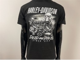 T-Shirt, Wild Awake, Harley-Davidson, Schwarz