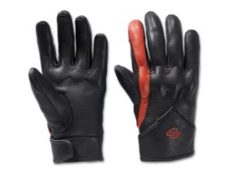 Harley-Davidson Damen Leder Handschuhe Tonkin schwarz/orange/98103-24VW