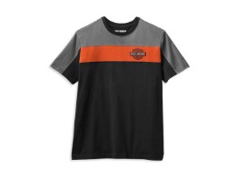T-Shirt, Copperblock Logo, Harley-Davidson,  Schwarz/Grau/Orange