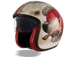 Helm, Vintage, Pin Up Old Style, Premier, Rot