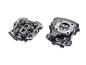 Zylinderköpfe, CNC gefertigt, Screamin' Eagle, Harley-Davidson, Schwarz/Granit