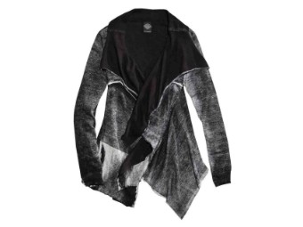 Strickjacke, Sleeve Fly-Away Cardigan Sweater, Harley-Davidson, Schwarz