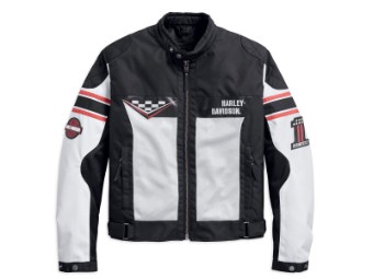 Funktionsjacke, Foxfield Mesh Riding, Harley-Daivdson, Schwarz/Weiß/Orange