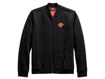 Fleece Jacke, Vertical Stripe, Harley-Davidson, Streifen, Schwarz/Orange