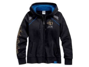 Sweatjacke, 115th Anniversary Limited Edition, Harley-Davidson, Schwarz