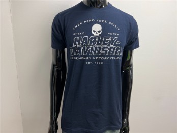 T-Shirt, Virtual, Harley-Davidson, Blau
