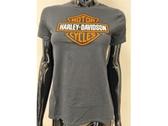 Harley-Davidson Damen T-Shirt Bar & Shield Schwarz