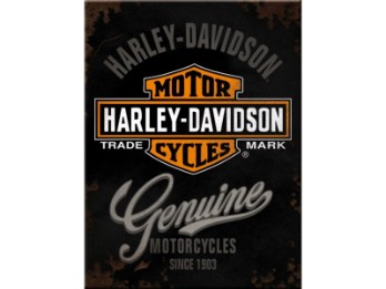 Harley-Davidson Magnet Genuine Logo Schwarz
