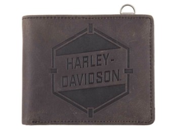 Geldbörse, Bi-Fold, RFID, Harley-Davidson, Braun