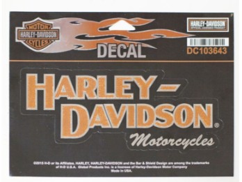Harley-Davidson Aufkleber Schrifttzg
