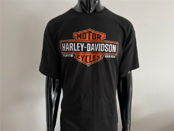 Harley-Davidson T-Shirt Elongated Bar & Shield Schwarz
