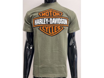 Harley-Davidson T-Shirt Bar & Shield Grün