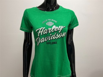 Harley-Davidson T-Shirt Dashed Grün