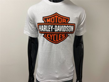 T-Shirt, Bar & Shield, Harley-Davidson, Weiß