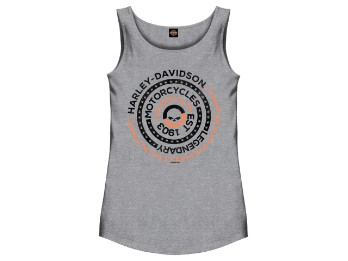 Harley-Davidson Dealer Shirts mit Backprint Lübeck Holstentor Damen Top Candidate Grau / 3001751