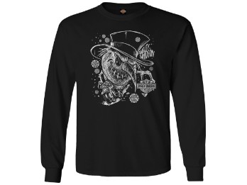 Harley-Davidson Dealer T-Shirt Schneemann Schwarz Wintershirt Weihnachten