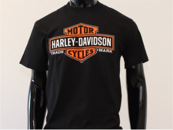 Harley-Davidson T-Shirt Elongated Bar & Shield Schwarz
