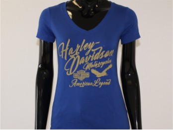 T-Shirt, Infinite, Harley-Davidson, Blau