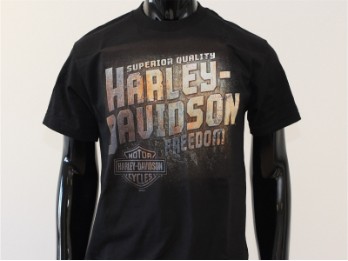 T-Shirt, Freedom, Harley-Davidson, Schwarz