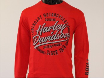 Longsleeve, Enthusiast, Harley-Davidson, Rot