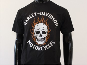 T-Shirt, Spooky, Harley-Davidson, Schwarz