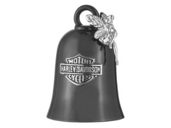 Harley-Davidson® Bar & Shield Fairy Charm Messing-Fahrglocke, mattschwarz 34M00073