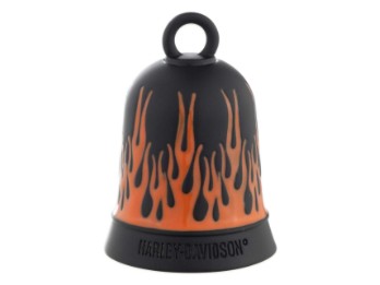 Harley-Davidson® Flammengravur HD-Schriftzug-Glocke Ride Bell, Orange & Schwarz 34M00130