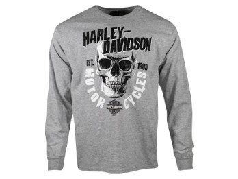 Harley-Davidson Langarm T-Shirt  Petrified Grau