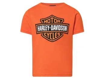 Harley-Davidson Kinder T-Shirt Bar & Shield orange Dealer Shirt 