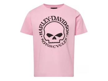 Harley-Davidson Kinder T-Shirt Willie G Skull rosa Dealer Shirt 