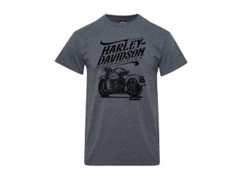Harley-Davidson T-Shirt Nostalgia Dark Heather Dealer-Shirt Lübeck Holstentor Backprint 40294925