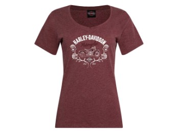 Harley-Davidson Bloom Dealer-Shirt mit Lübeck Holstentor Backprint 40294963