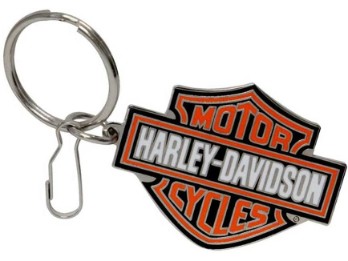 Schlüsselanhänger, Bar & Shield, Harley-Davidson, Orange