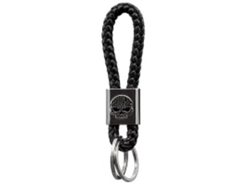 Key Chain - Harley® Skull Black Vinyl Braid