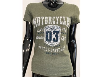 Harley-Davidson T-Shirt Athletic Grunge Grün