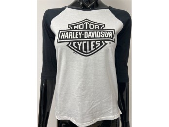 Harley-Davidson Damen Bar & Shield Ladies Schwarz/Weiß