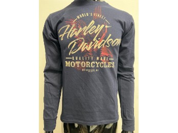 Harley-Davidson T-Shirt Textural Blau