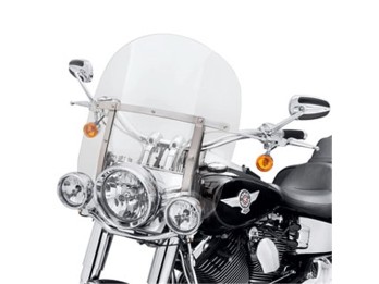 Harley-Davidson Windschutzscheibe Abnehmbar King-Size 18" klar & polierte Streben