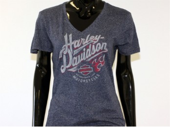 T-Shirt, Navy Twisted Stripe, Harley-Davidson, Mehrfarbig