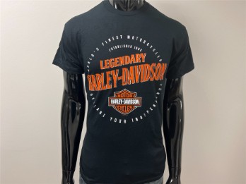 T-Shirt, Lock, Harley-Davidson, Schwarz