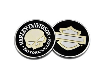 Harley-Davidson Mirror Willie G. Skull B&S Challenge Coin Sammelmünze HD-126492  682608008505