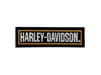 Harley-Davidson Patch Aufnäher Schriftzug Schwarz/Orange 179681 682608011642