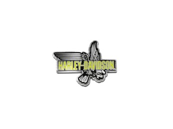 Harley-Davidson® 1.5 inch. Plunge Eagle H-D Text Metal Pin Anstecker 682608016128