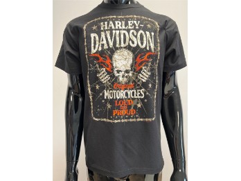 Harley-Davidson T-Shirt Down Face Schwarz