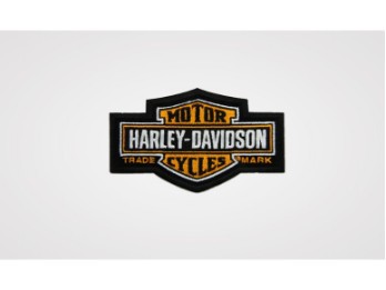 Harley-Davidson Patch Aufnäher trademark Bar&Shield Orange